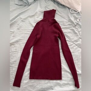 ambiance apparel maroon turtle neck